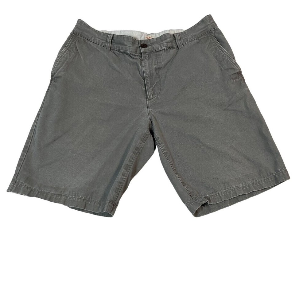 DOCKERS Shorts Men's Casual Fit Chinos Slash Pkts Button Closure Gray 33